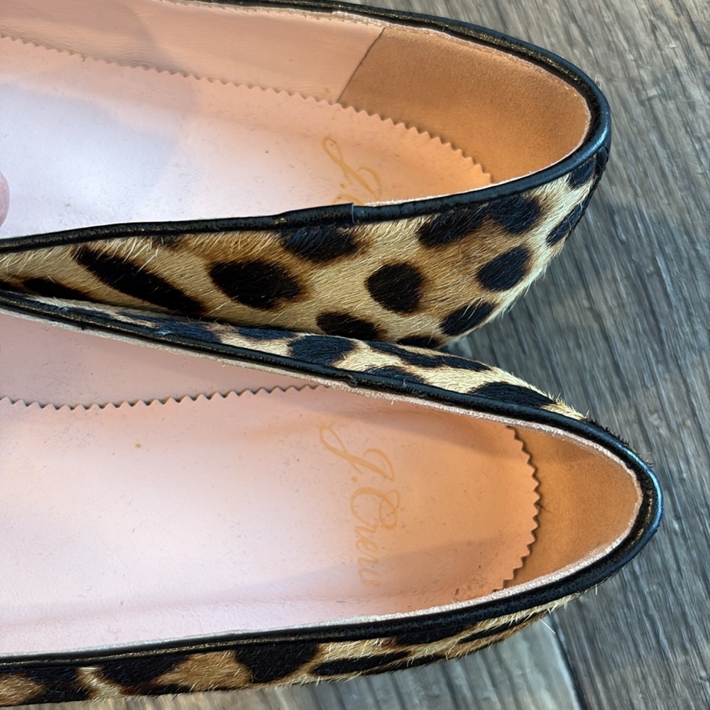 J. Crew Kate Pumps in Calf Hair Leopard Print Block Heel size 6 women’s - Picture 8 of 9